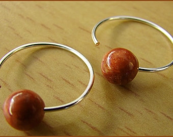 hoop earrings red coral silver gold rosegold women 925 sterling silver 14k gold filled wire gift for her birthday