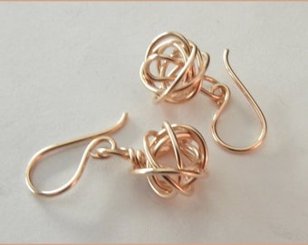 rosegold earrings sterling silver gold or rose gold 14k goldfill women gift