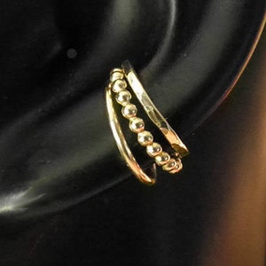 Trend Ohrmanschetten Set 3 Ohrspangen Goldfill Silber Ohrklemmen fakepiercing earcuff Geburtstagsgeschenk für sie  Rotgold - Art-Nr.  213