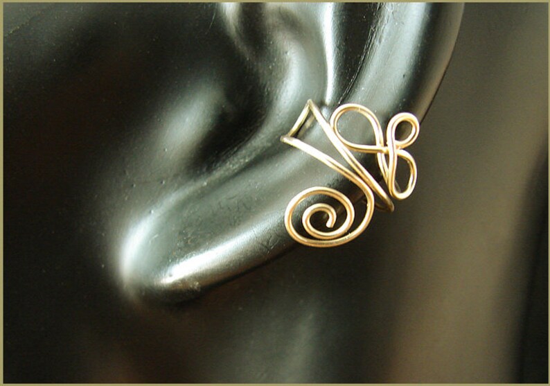 Ohrklemme rosegold Ohrmanschette Ohrspange silber rotgold gold ear cuff Bild 9