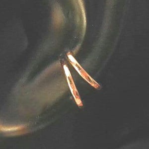 Ohrklemmen rosegold silber gold gehämmert Ohrklemme 2 Ohrspangen Paar Set ear cuff - Art-Nr. 201