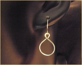 Earrings drop gold rose gold silver made of 925 sterling silver or gold fill