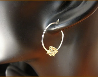 celestial jewelry hoop earrings bicolor sterling silver gold filled two tone women