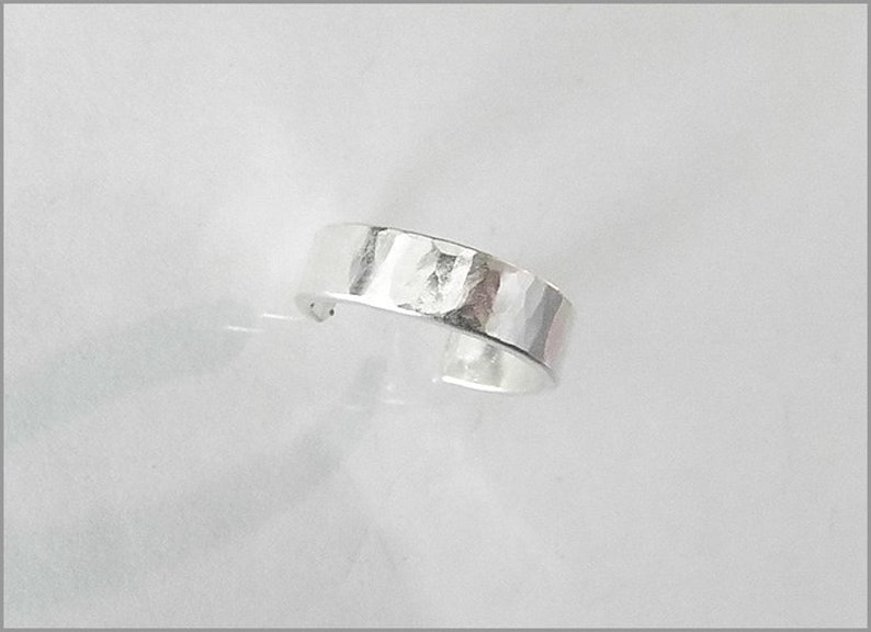 Oormanchet 925 zilveren gehamerde oormanchet oorbel oorclip minimalistische oorbellen oormanchet 1 Ring 4mm