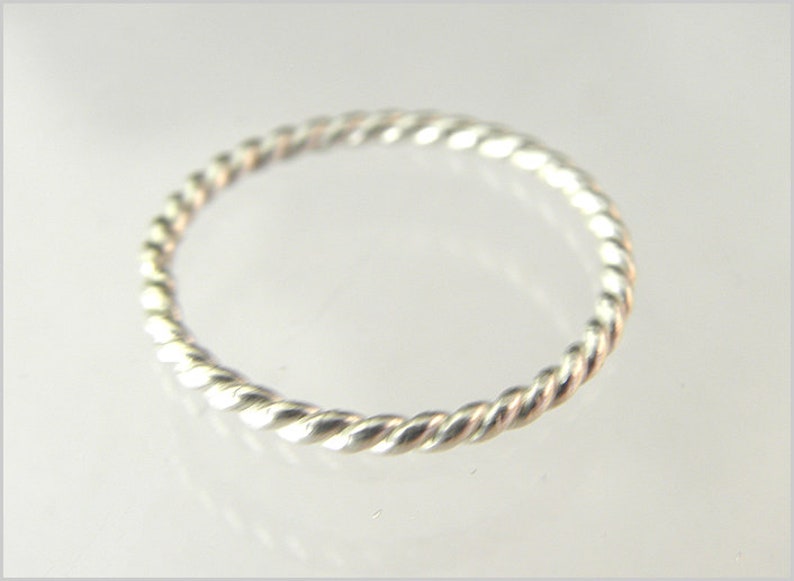 ring women gold 925 sterling silver twisted fingerring stacking immagine 1