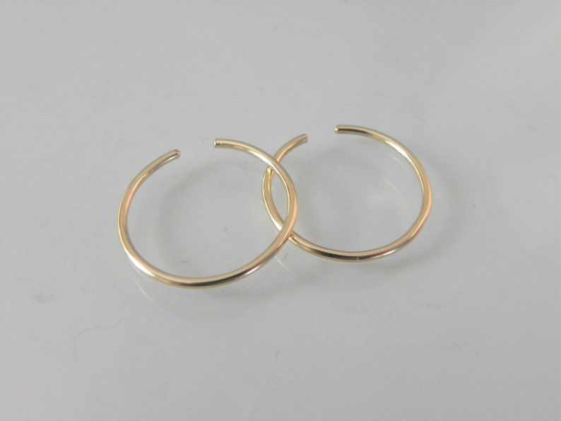 large earcuffs ear cuffs fake piercings pair 925 silver goldfill gift ear clips image 6