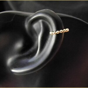 Ear cuff bola oro plata goldfill ear cuff pendiente pequeño falso piercing regalo de cumpleaños para su mujer rosa imagen 3