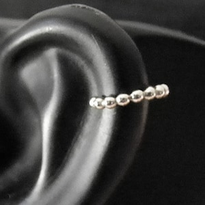 Mini faux piercing oreille clip boule argent or rose or remplir sterling oreille clip boucle d'oreille petit image 1