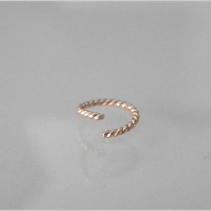 piercing ear helix tragus nose silver gold rosegold twisted septum nose hoop image 2