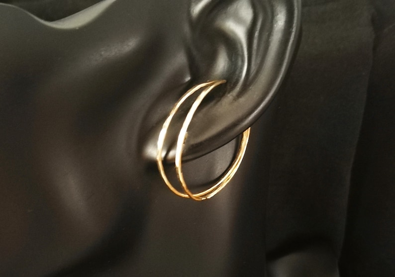 large earcuffs ear cuffs fake piercings pair 925 silver goldfill gift ear clips image 1