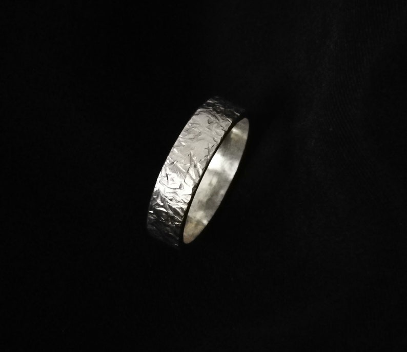 Bague bande bague 925 argent sterling noir pour hommes bijoux pour hommes martelé cadeau d'anniversaire pour lui bague femme bague de mariage image 1