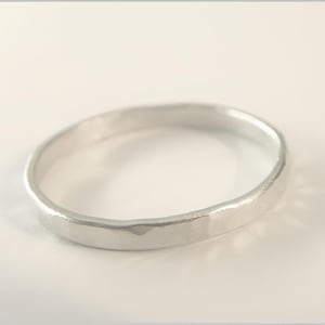 Ring 925 Sterling Silber gehämmert Stapelring Vorsteckring knuckle Damenring Geschenk Geburtstag - Art-Nr.  114