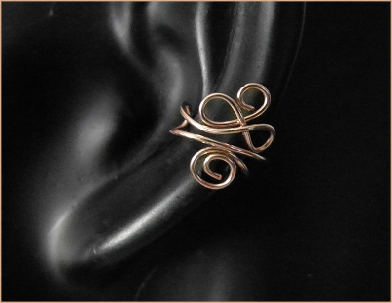 Ohrklemme rosegold Ohrmanschette Ohrspange silber rotgold gold ear cuff Bild 1