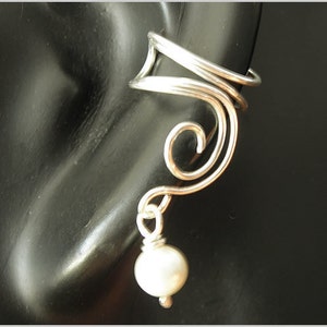 ear cuff earclimber gold silver rosegold mother of pearl sterling silver or gold filled wire romantic wedding