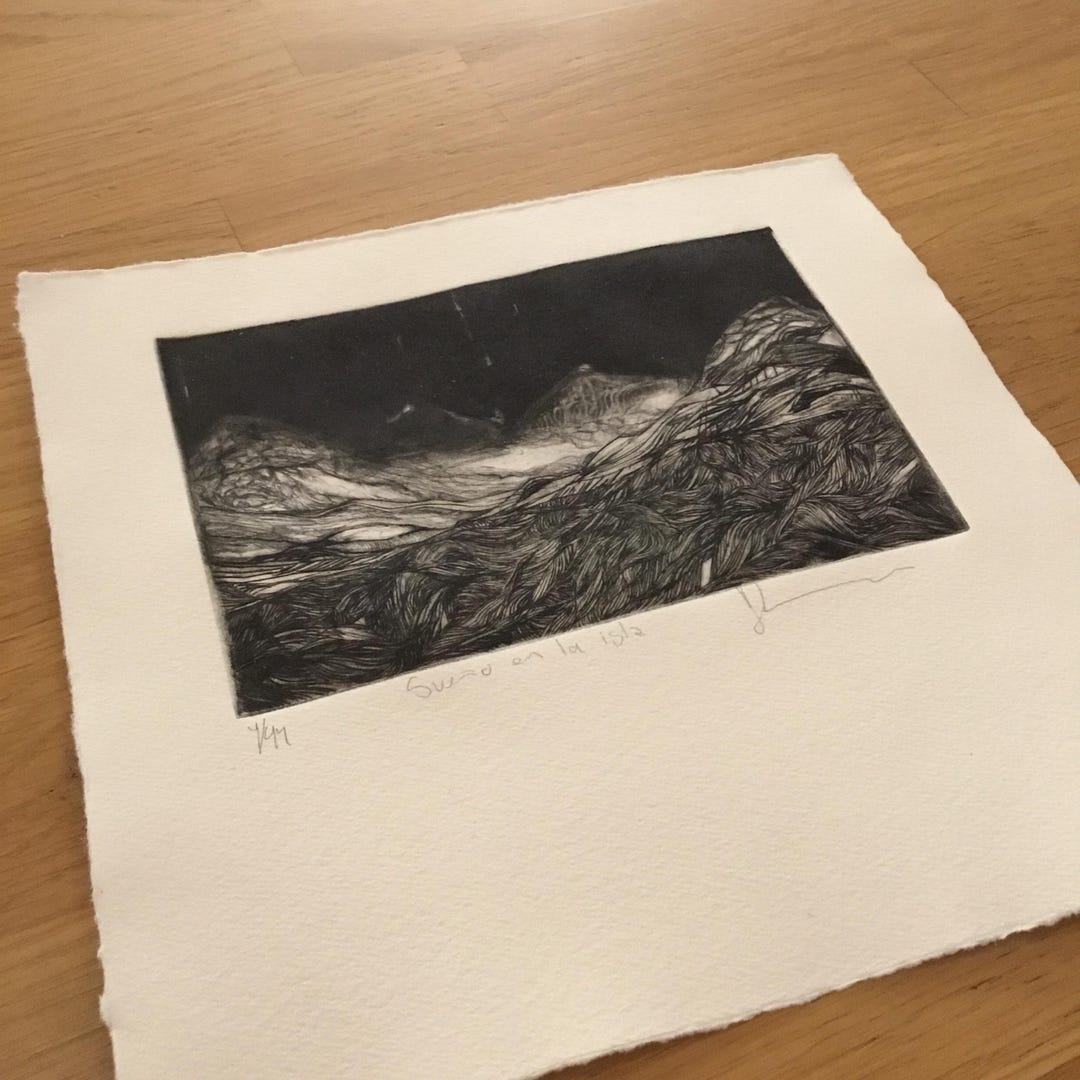 Original Intaglio Engraving, Mezzotint, Etching, Dry Point, Engraving ...