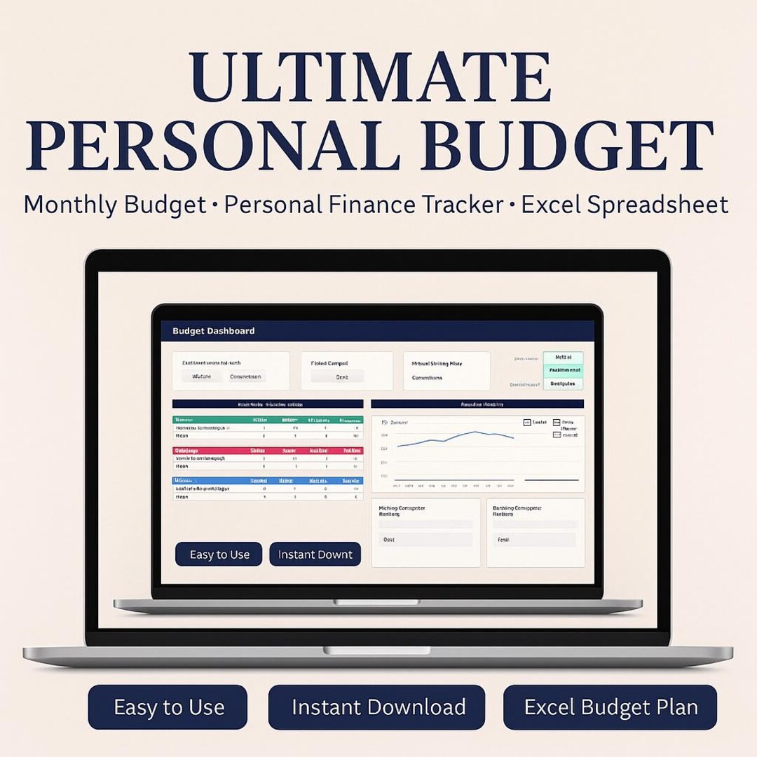 Monthly Budget Spreadsheet: Personal Finance Tracker (excel Template ...