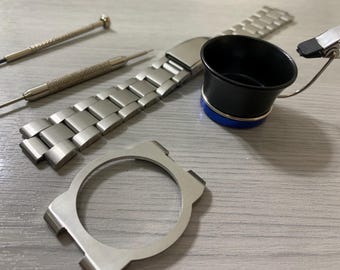 Seamaster Dynamic Geneva zilveren roestvrijstalen herenpolshorlogeband met ring