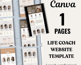 Life Coach Website Template – Canva Editable Design