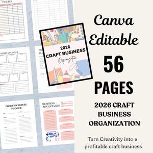 2026 Handwerksbetrieb Organisationsplaner – Digitales Arbeitsbuch | Canva Bearbeitbares und druckbares PDF