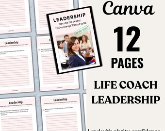 Life Coach Leadership Workbook, Personal Growth & Leadership Planner, PDF