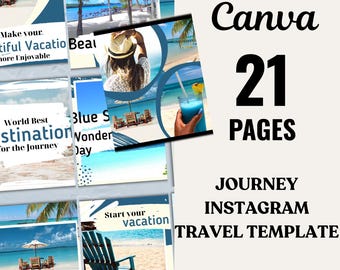 Journey Travel Instagram Templates - Canva Editable Travel Posts & Stories