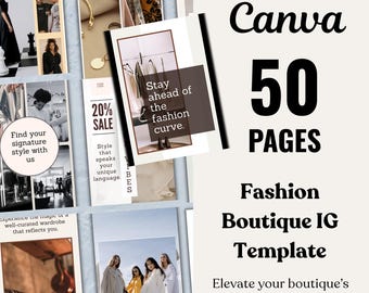 Fashion Boutique Instagram Templates, Canva Editable Posts