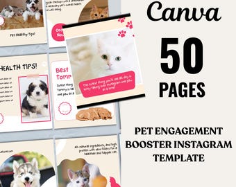Pet Engagement Booster Instagram Templates - Editable Canva Posts & Stories