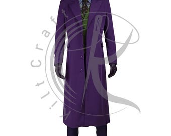 紫のジョーカースーツコスチューム | 悪役コスプレ衣装3点セット