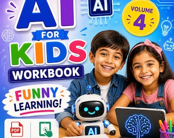AI Learning book for kids | volume 4: AI Ethics | Is AI Fair? | Stem Activities | Printable workbook | Ages 5–8