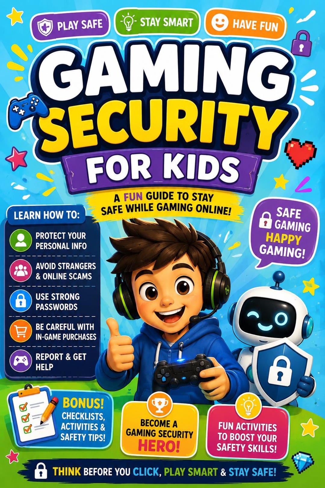 Buy Gaming Security for Kids PDF | Online Safety Workbook | Cyber ...