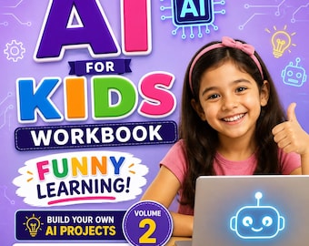 AI Learning for Kids | Volume 2 Educational Activity Book“ Printable PDF + Interactive Version”