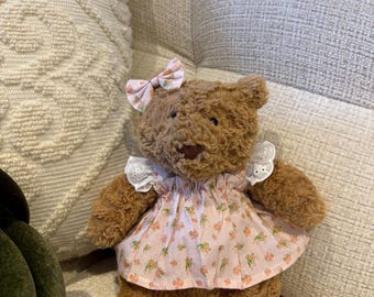 Zestaw ubranek dla pluszowych zwierząt Jellycat (średni 26 cm / duży 36 cm) z spinką do włosów | Ubrania dla pluszaków