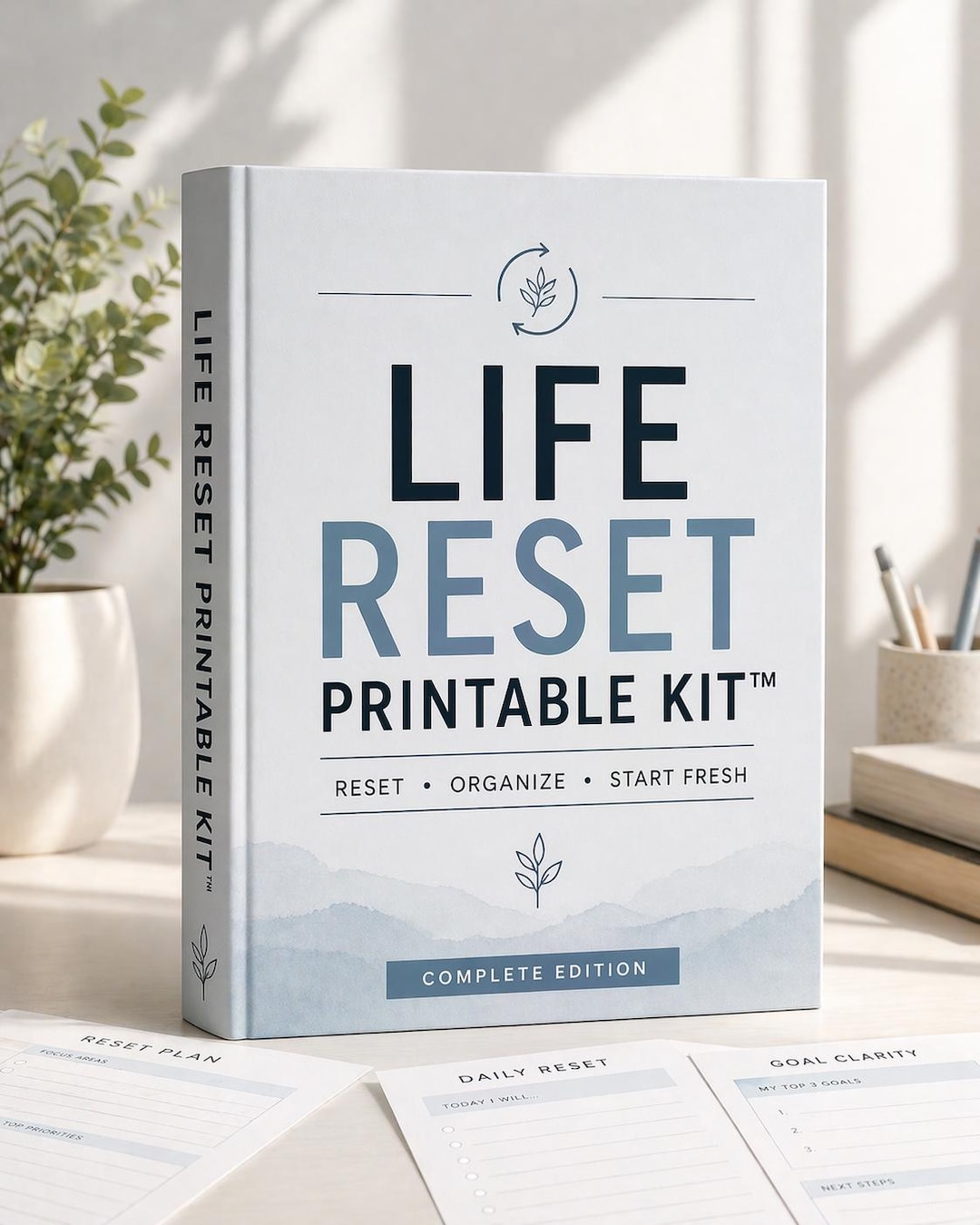 Life Reset Planner PDF | Printable Life Reset Kit, Organize Your Life ...