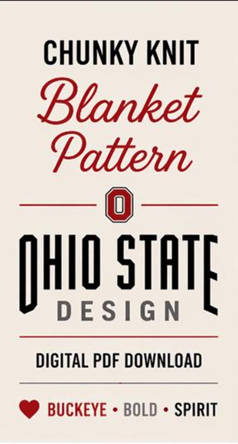 Chunky Hand-knit Buckeye-inspired Blanket Pattern - Etsy