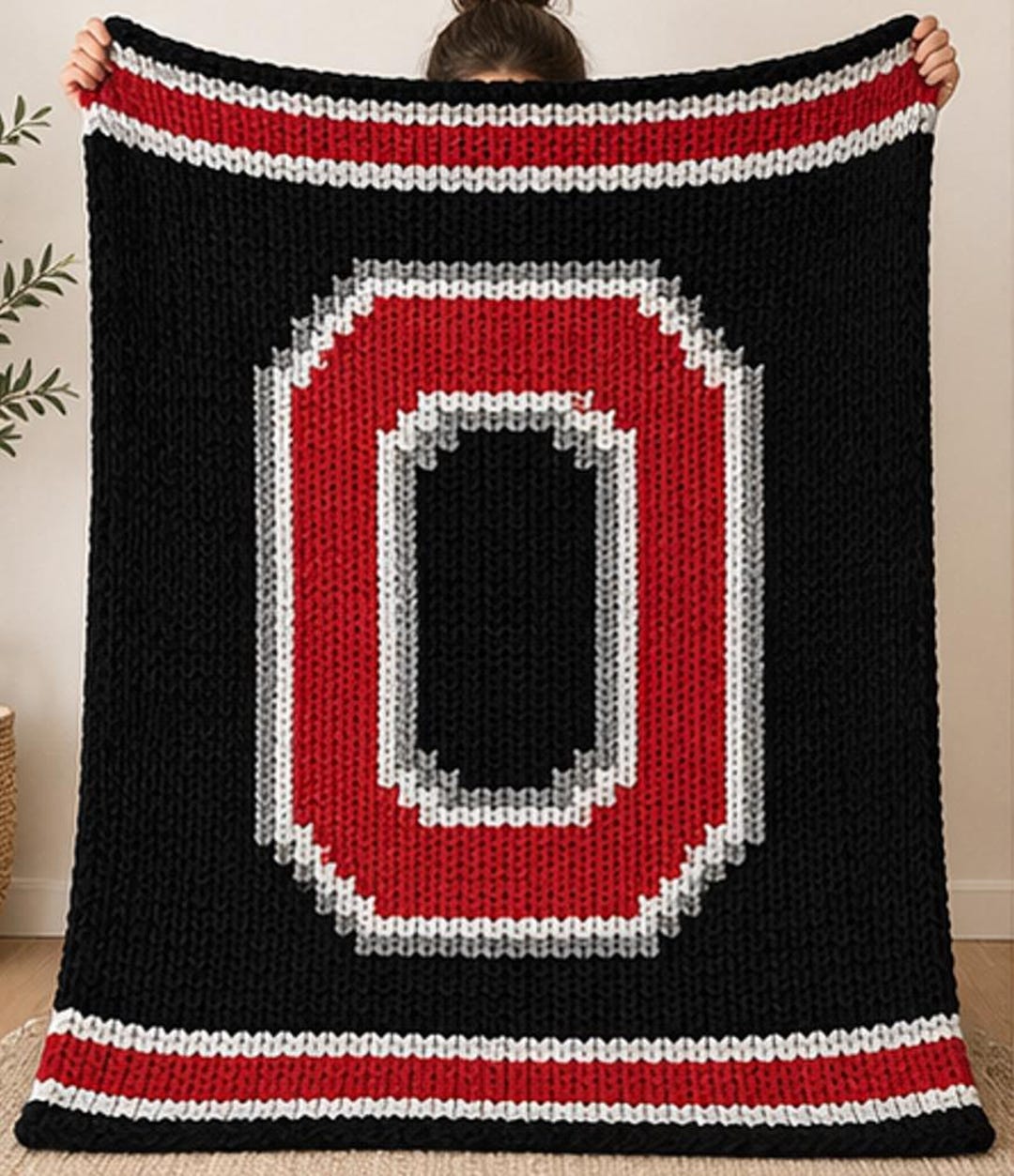 Chunky Hand-knit Buckeye-inspired Blanket Pattern - Etsy