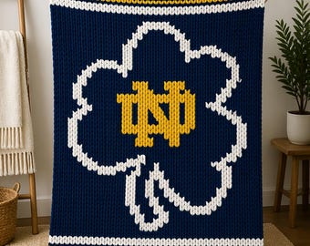 Chunky Hand-Knit Irish Shamrock-Inspired Blanket Pattern