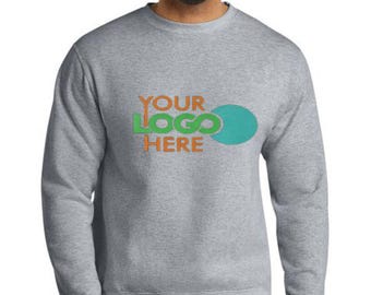 Op maat geborduurd kern fleece sweatshirt met ronde hals | Gepersonaliseerde uniseks trui | Aangepast logo of tekstborduurwerk