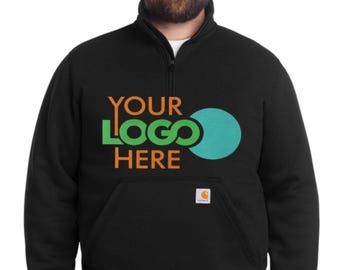 Carhartt opstaande kraag met 1/4 rits | Sweatshirt met borduursel op maat | Trui met gepersonaliseerd logo