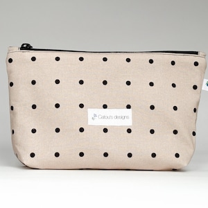 Borsa per cosmetici o trucco con stampa esclusiva a pois