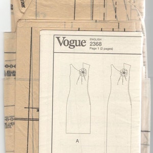 Alber Elbaz for Guy Laroche cocktail or evening dress pattern Vogue Paris Original 2368 image 4