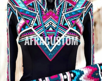 Chaqueta vaquera negra, azul y rosa con protector a juego, equitación, chaqueta vaquera para mujer, chaqueta vaquera