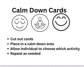 Calm Down Cards