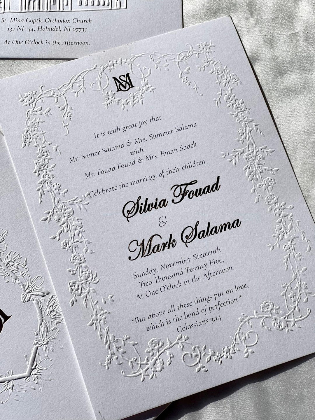 Custom Handmade Invitations Minimal Luxury Wedding Invitation | Classic Elegant Suite | Custom ...