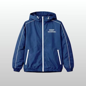 Chaqueta azul hecha a mano inspirada en BTS para nadar