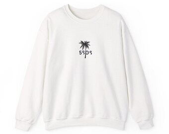 Bluza z okrągłym dekoltem Palm Tree 5sos | Minimalistyczna grafika z palmami