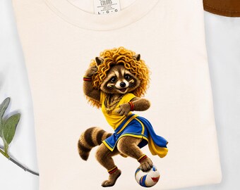 Colombia Soccer Fan Shirt, Funny Raccoon Soccer 2026, Game Day Gift