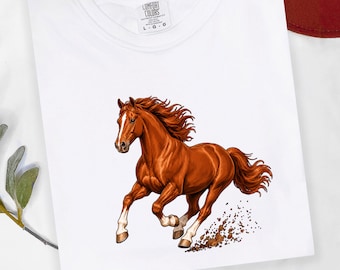 Horse Shirt, Running Horse Graphic, Vintage Western Horse Lover Gift