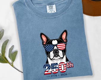 Boston Terrier America 250th Anniversary Shirt, Patriotic Dog Gift, USA 1776-2026