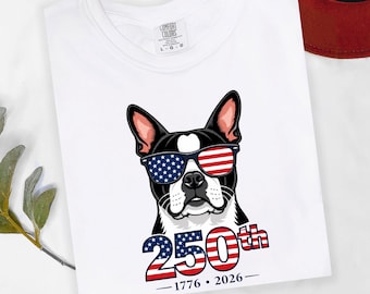 Boston Terrier America 250th Anniversary Shirt, Patriotic Dog Gift, USA 1776-2026