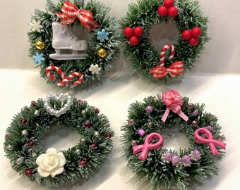 Miniature Wreaths for Dollhouses, Fairy Gardens, or Decorations